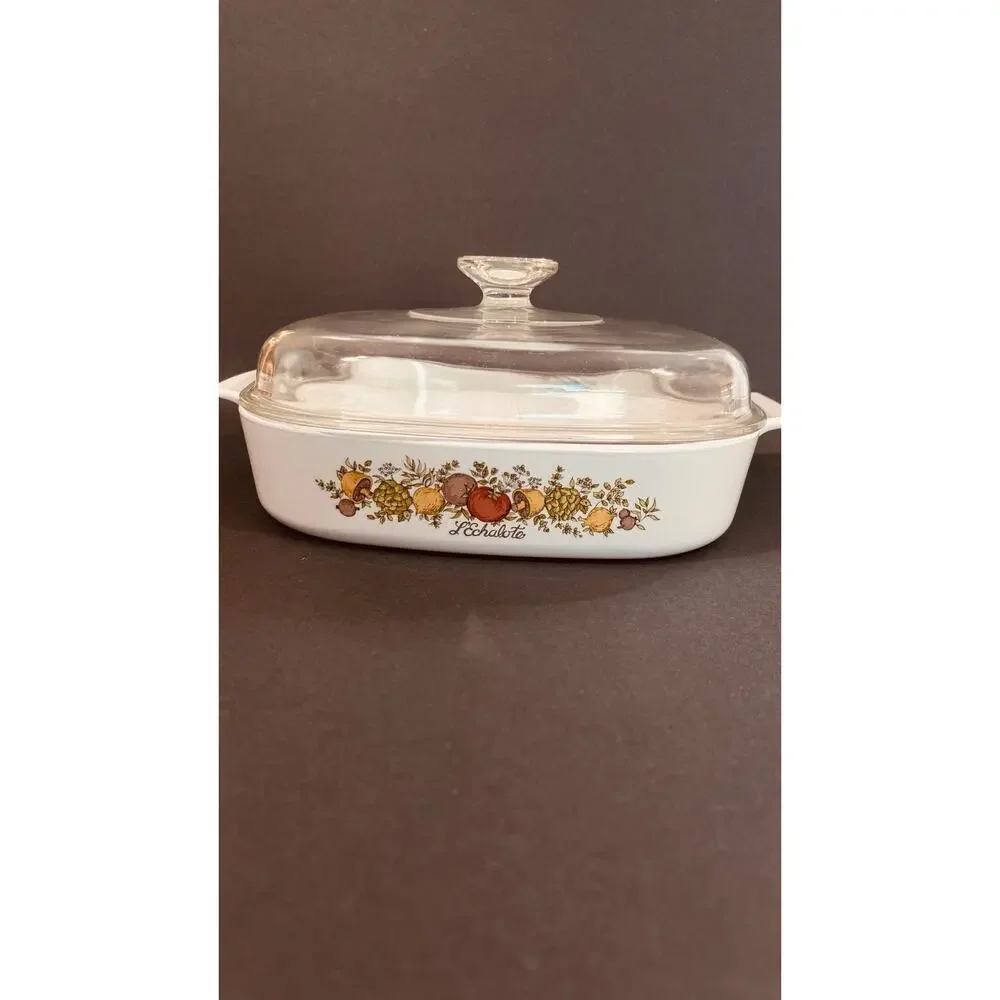 Vintage Corning Ware Spice of Life A-10-B 2.5 Liter w/ Original Pyrex Dome Lid